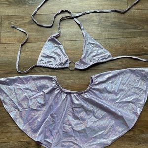 Purple 2 piece rave set size medium